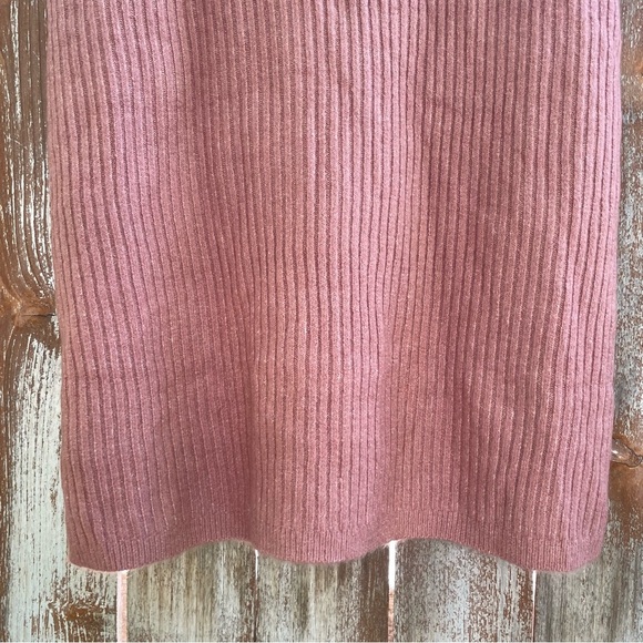 MAZIK Women’s Pink Cable Knit Turtle Neck Sweater Shawl Shrug Size Large - Picture 10 of 11
